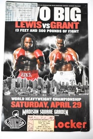 Lewis vs Grant Poster w Ticket Stubs