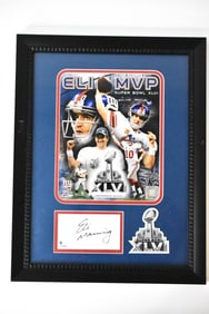 Eli Manning Framed Autograph Patch