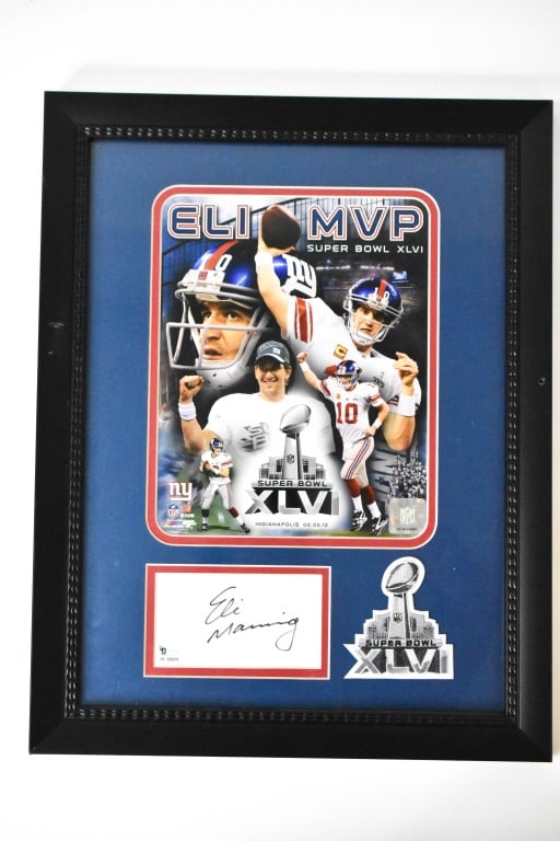 Eli Manning Framed Autograph Patch (1 of 9)