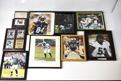 Framed Football Autographs & Misc