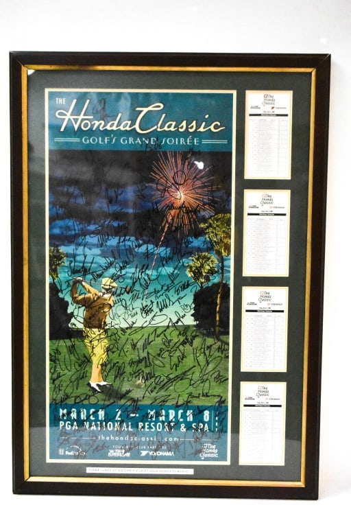 2009 Honda Classic Golf Multi Autographed Poster (1 of 12)