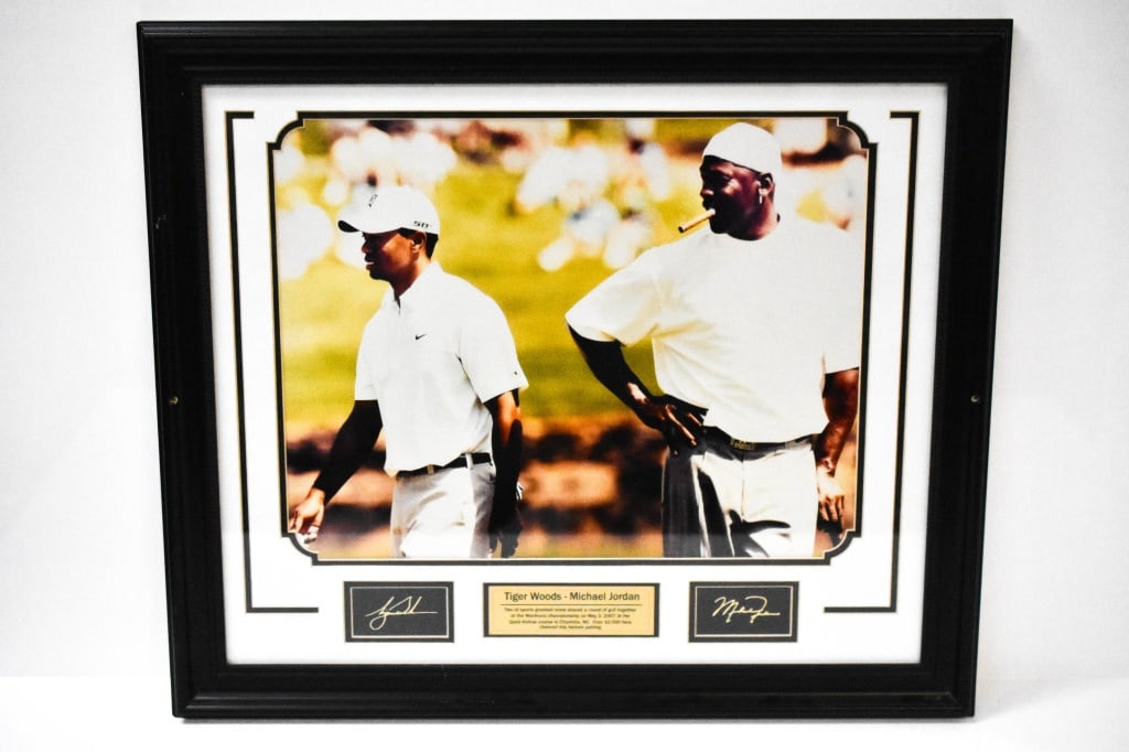 Tiger Woods Michael Jordan Framed Picture (1 of 8)