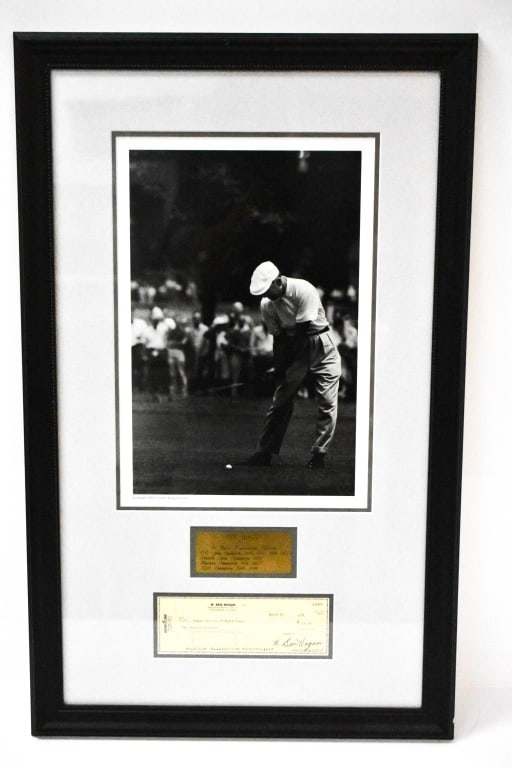 Ben Hogan Framed Photo Signed Check (1 of 14)