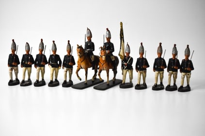 12 Elastolin Revolutionary War Prussian Soldiers