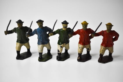 Britains Lead Chinese Farmers Peasants w Swords