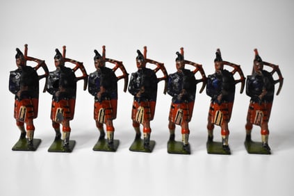 7 Britains Lead Scots Guard Bagpipers