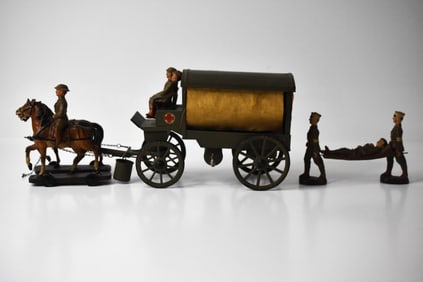 Elastolin Large Size Horse Drawn Ambulance