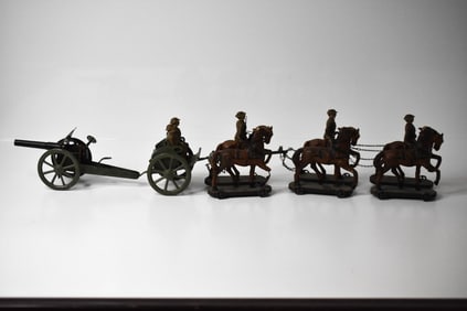 Elastolin Large Size 6 Horse Team Drawn Caisson