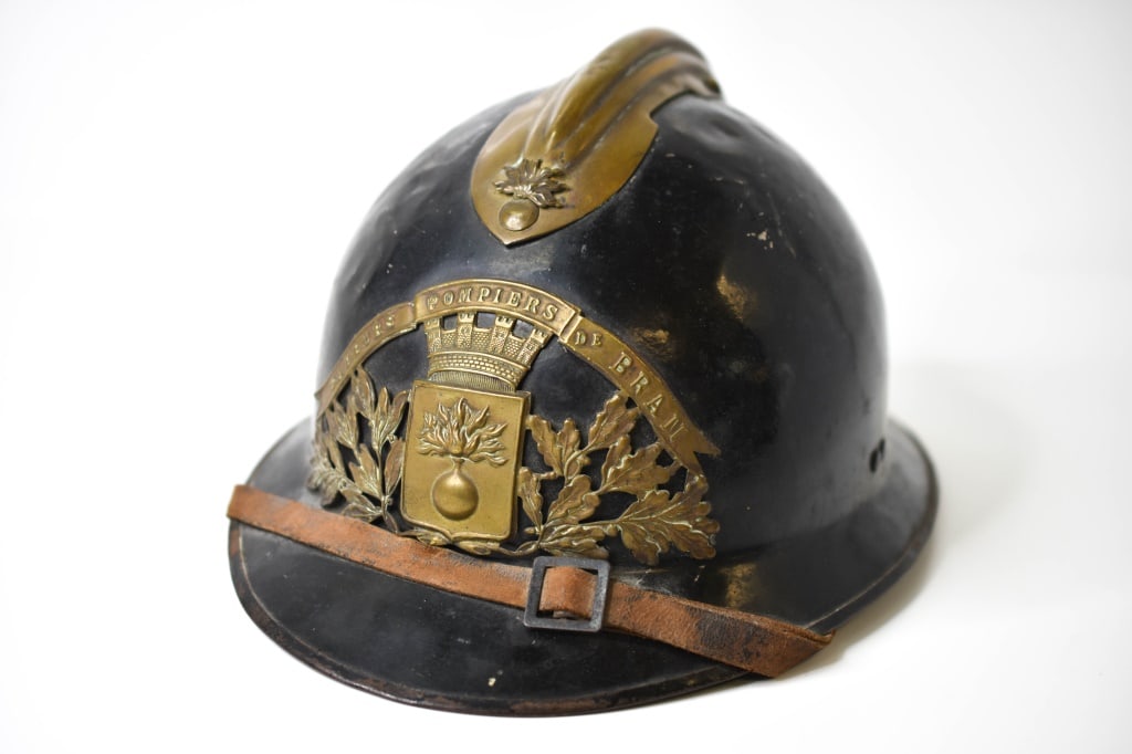 French Adrian Metal Firemans Helmet (1 of 10)