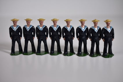 Britains Lead No 19n Sailors in Straw Hats