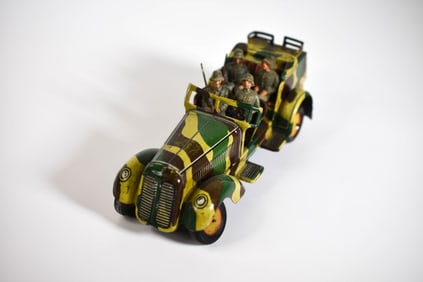 Tipp Co German Tin Plate Army Staff Car