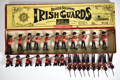 Britains Lead Guards Lying Kneeing Standing Firing