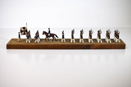 Metal WWI Prussian Marching Parade Army Diorama