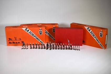 Cigar Box of Misc Soldiers w SAE Empty Boxes