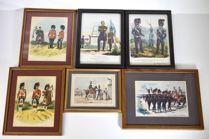 16 Small Framed Napoleonic Soldier Prints
