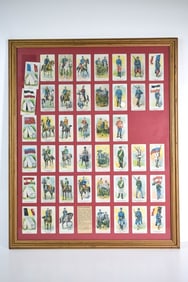 Framed Cigarette Cards War Poster Newspapers