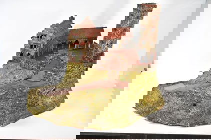 Massive Elastolin Style Castle on Mountaintop