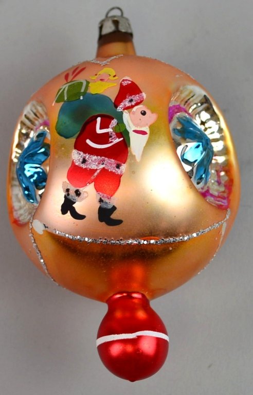 Vintage Hand painted Christmas Ornaments: Lot includes (6) Vintage Hand painted Polish Christmas ornaments