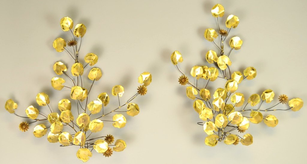 Curtis Jere Wall Sculptures: Both signed, measure 20 x 20" and 19" x 19""