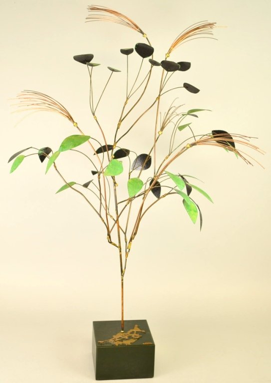 Curtis Jere Tree Sculpture: measures 34 x 20" signed and dated 1966"