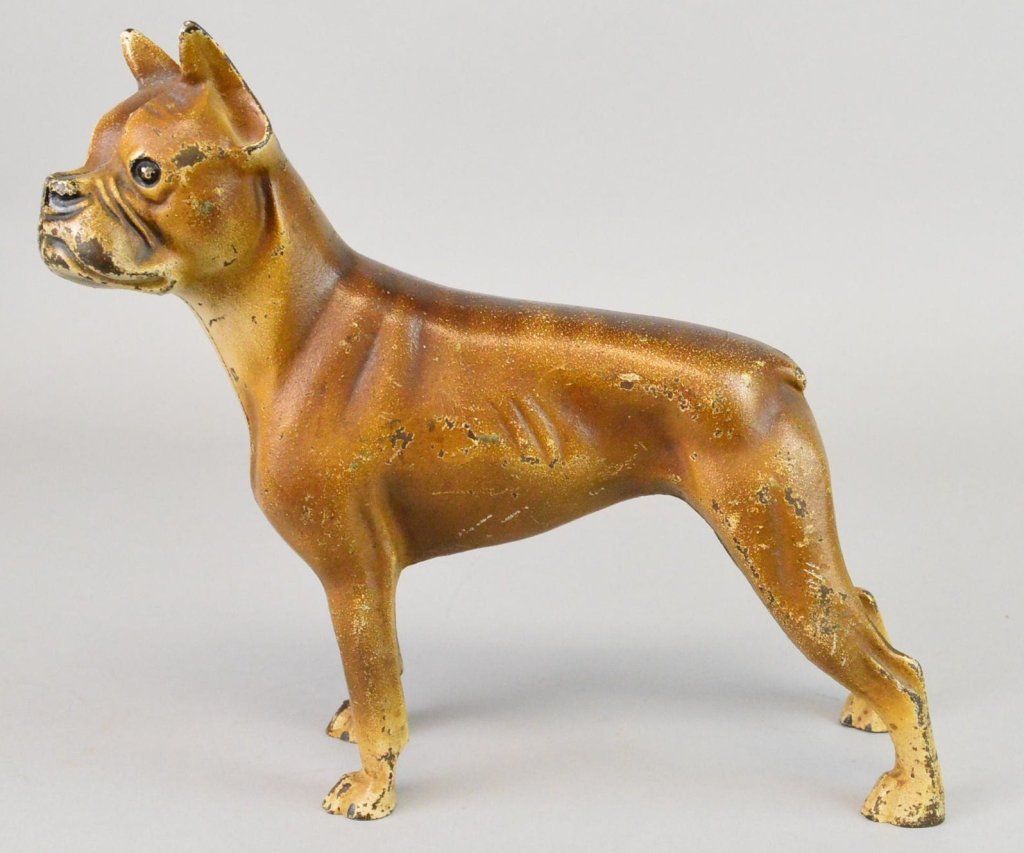 Cast Iron Boxer Doorstop: measures 9" x 8.5