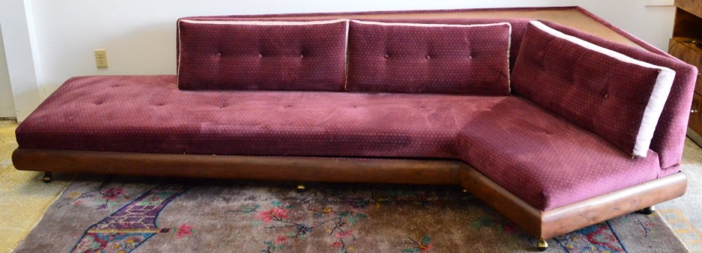 Mid Century Modern Sofa in the Manner of Hvidt: in the manner of Hvidt and Orla Molgard-Nelson 124"x53"x27"