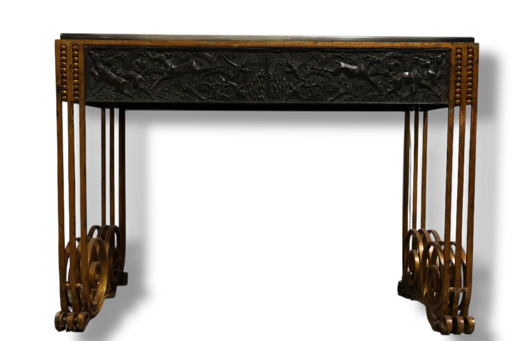 Oscar Bach Bronze & Iron Conservatory Table (1 of 6)