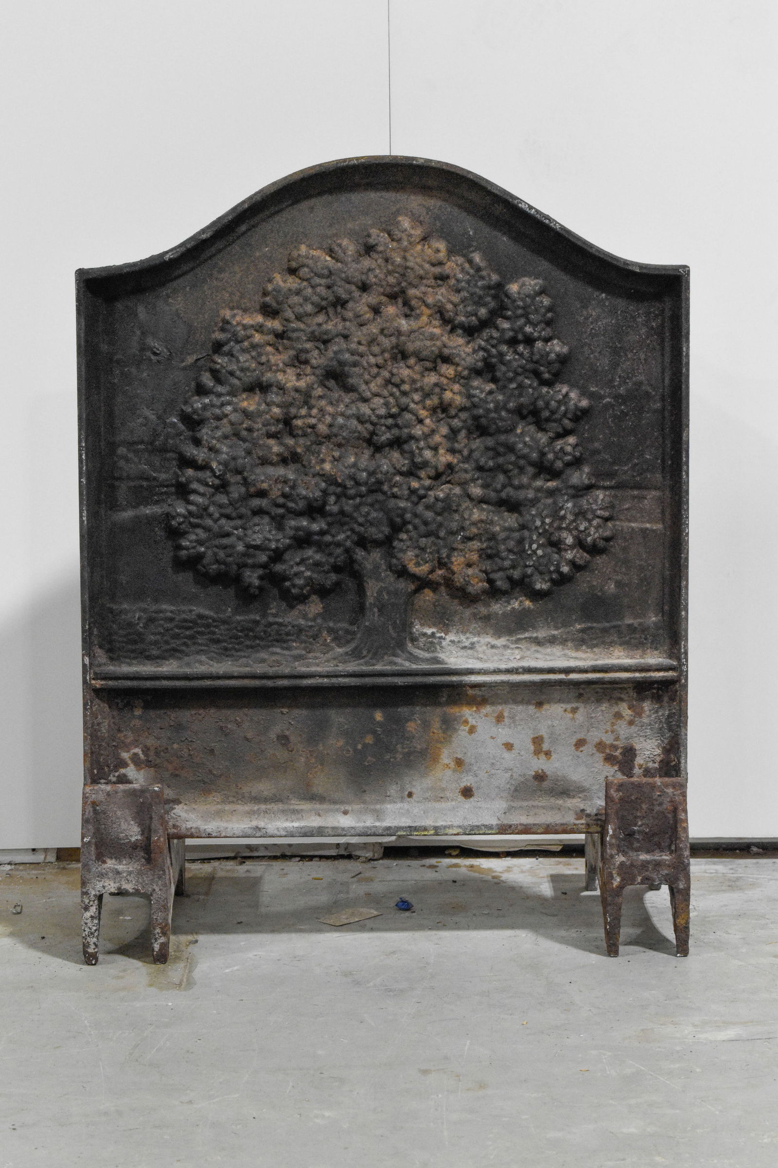 Cast Iron Fireplace Back and Stands (1 of 5)