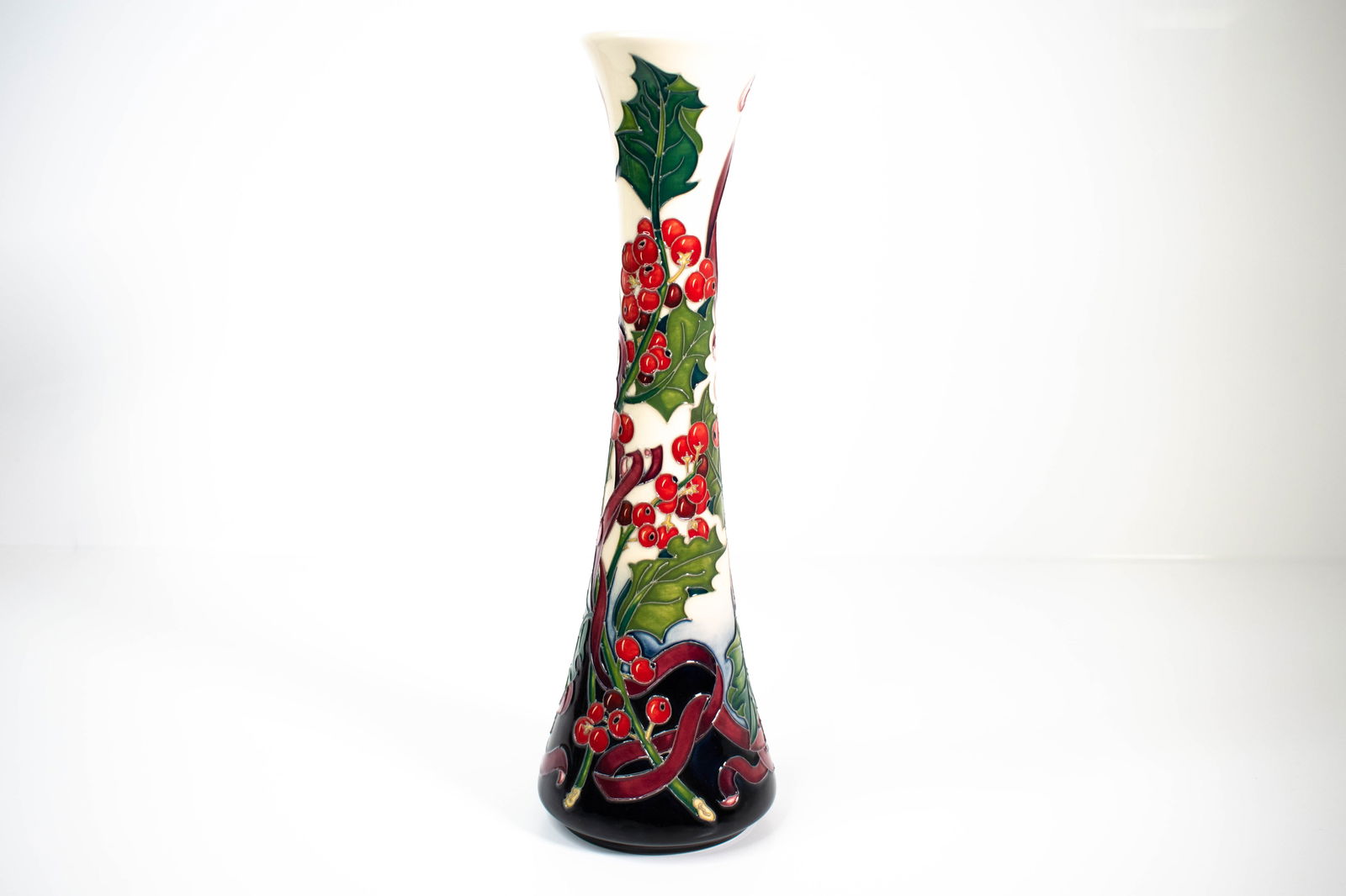 Moorcroft Art Pottery Vase 2014: Moorcroft Vase, possible Paul Hilditch and dated 2014, Stoke on Trent, England Approximately 13" ****We Offer In-House Shipping***