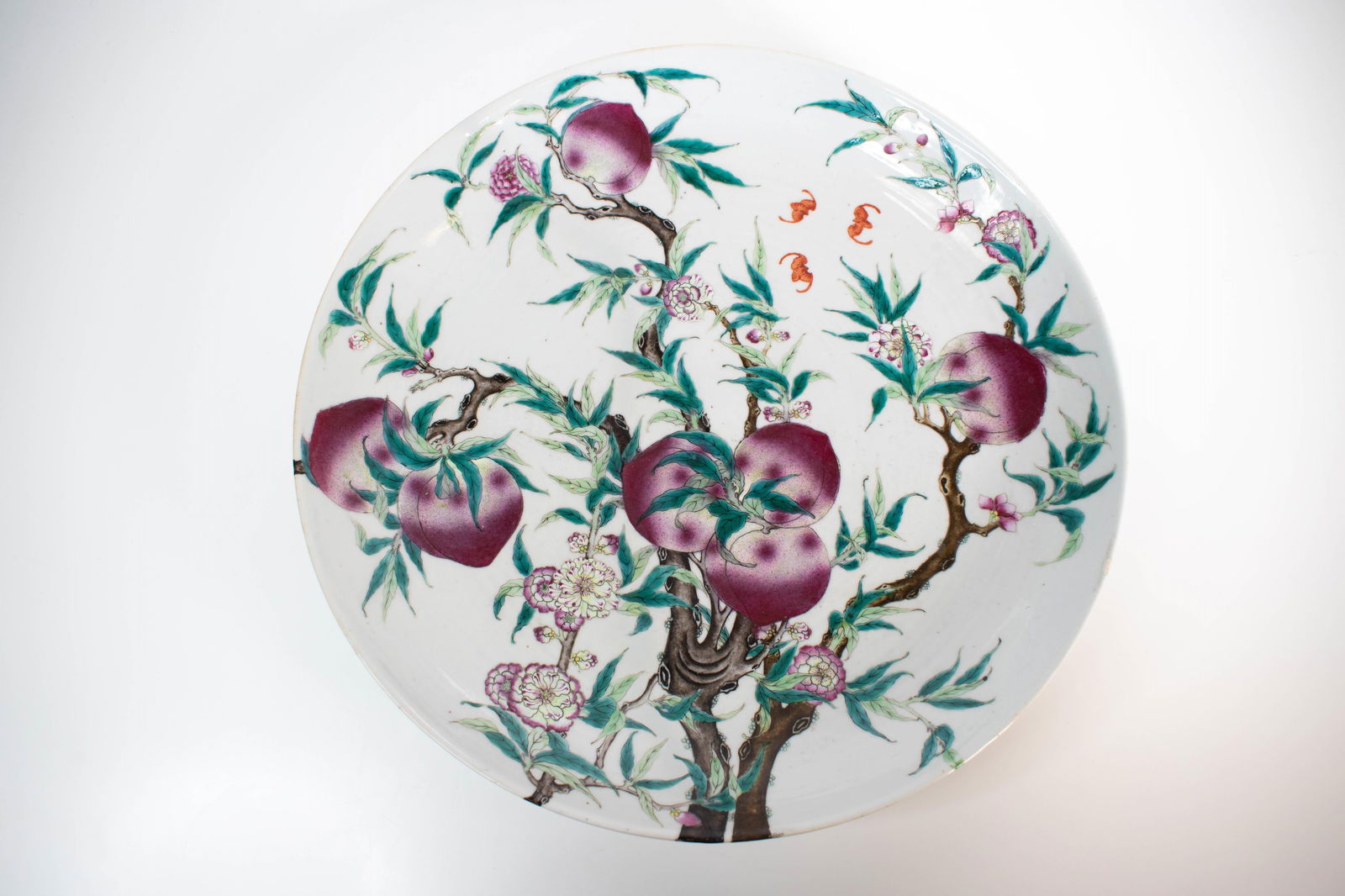 Chinese Porcelain Charger Peach Qianlong (1 of 15)