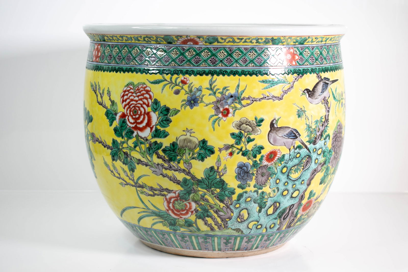 Chinese Yellow Ground Porcelain Jardinière (1 of 18)