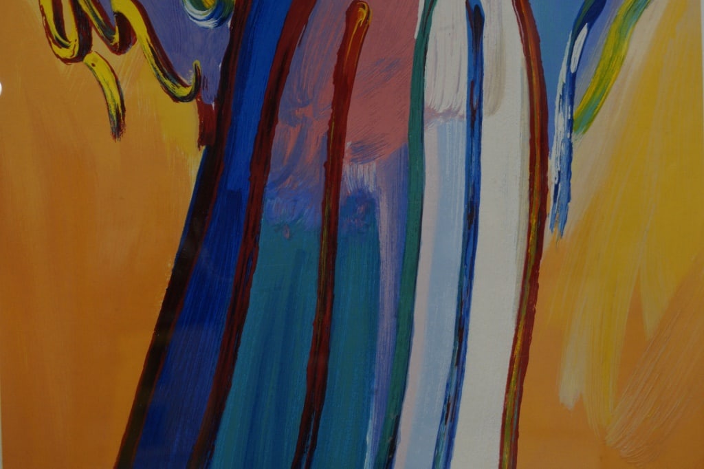 Vivian Fishbone Life Size Nude Painting (Signed): Life size abstract nude painting by well listed artist Vivian Fishbonemaeasuring: approx. 6 feet roughly tall and 36"