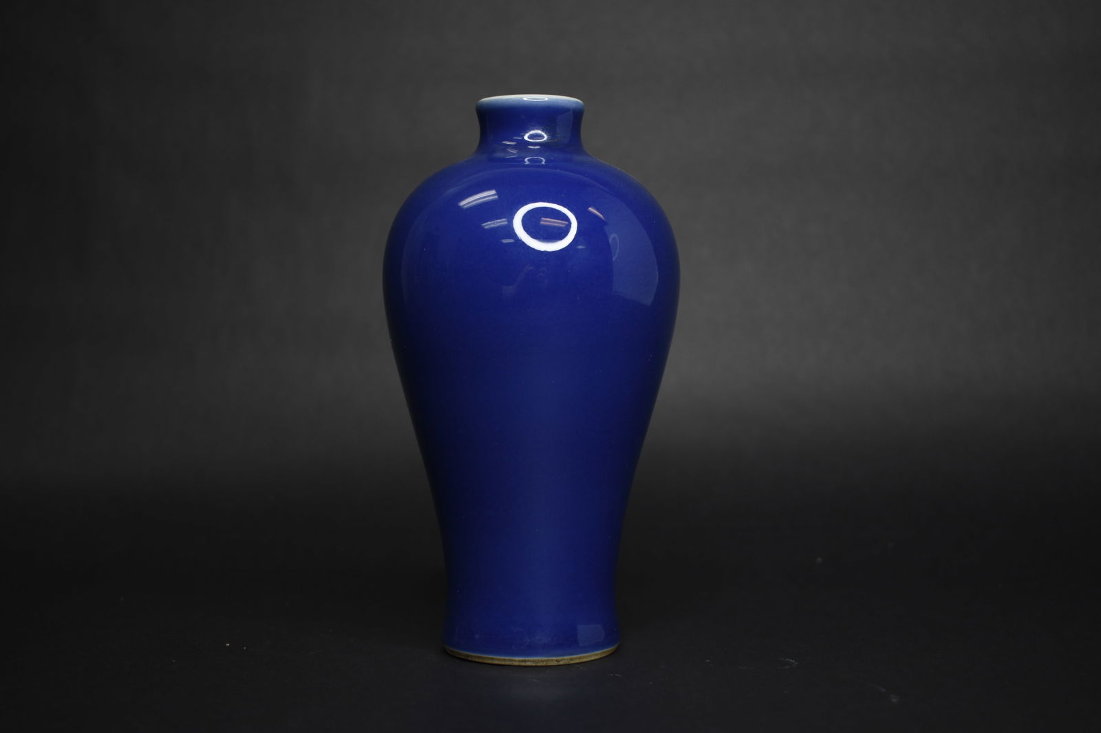 Antique Chinese Meiping Monochrome Blue Vase (1 of 8)
