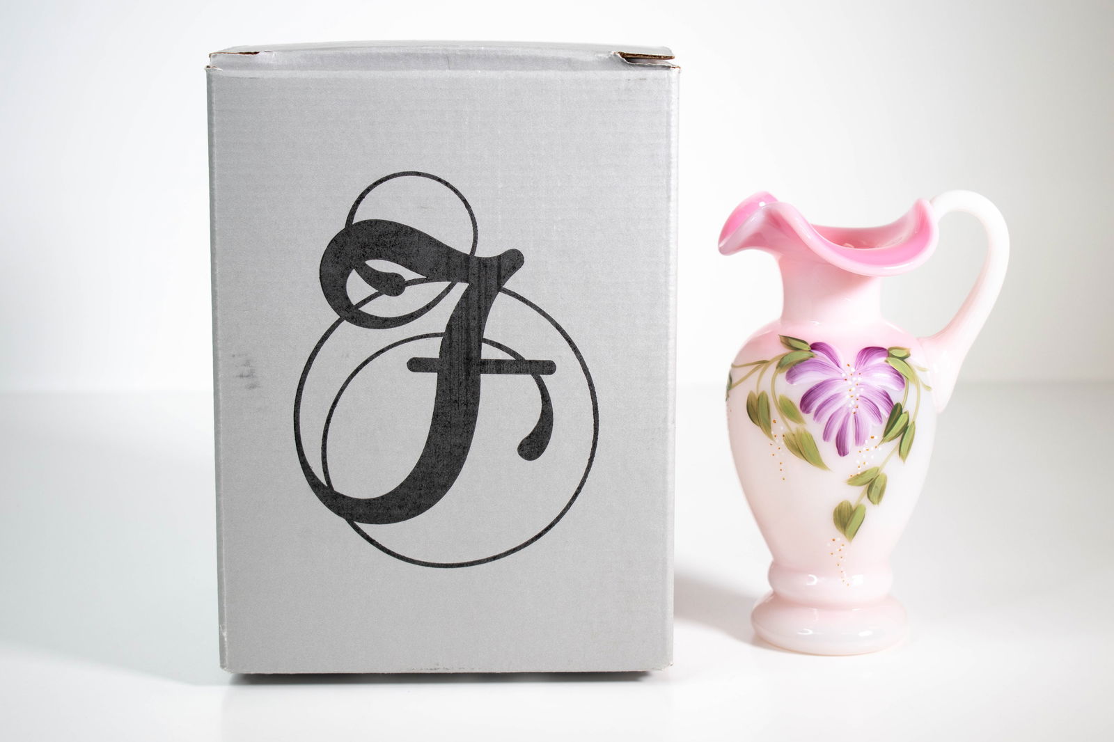 Fenton Vase and Box: Fenton Vase and Box Approximately 7.5"H ****We Offer In-House Shipping***