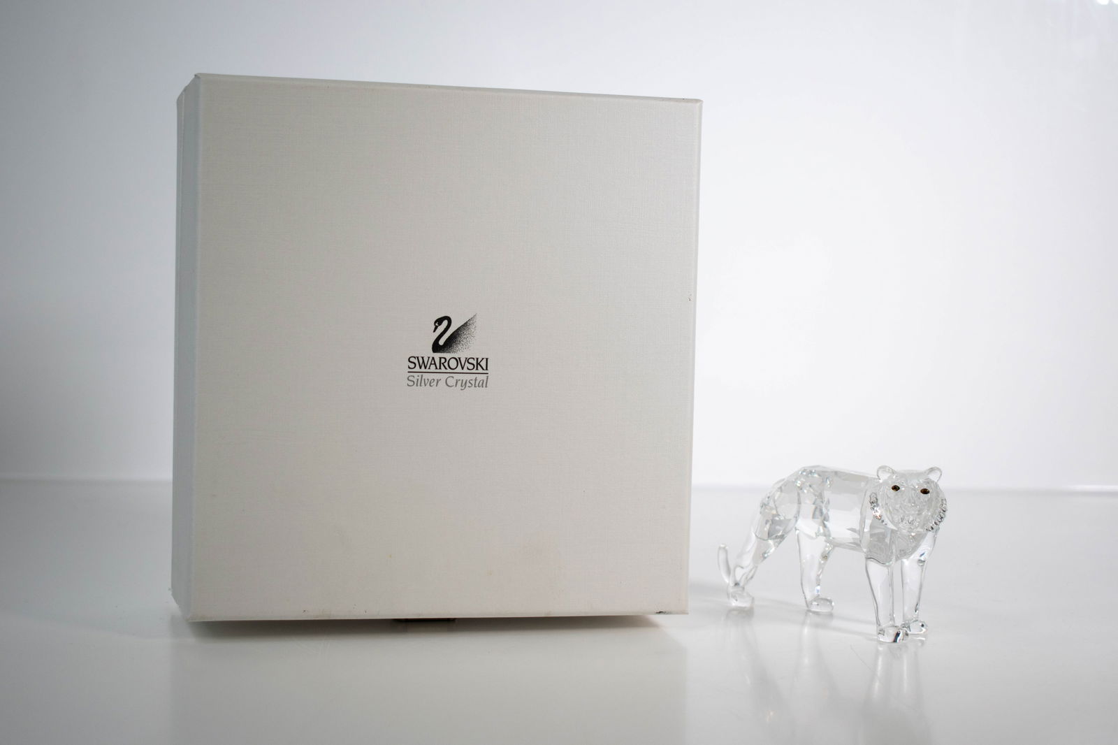 SWAROVSKI Figurine Tiger 220470: SWAROVSKI Figurine Tiger 220470 Approximately 5"L 3”H ****We Offer In-House Shipping***