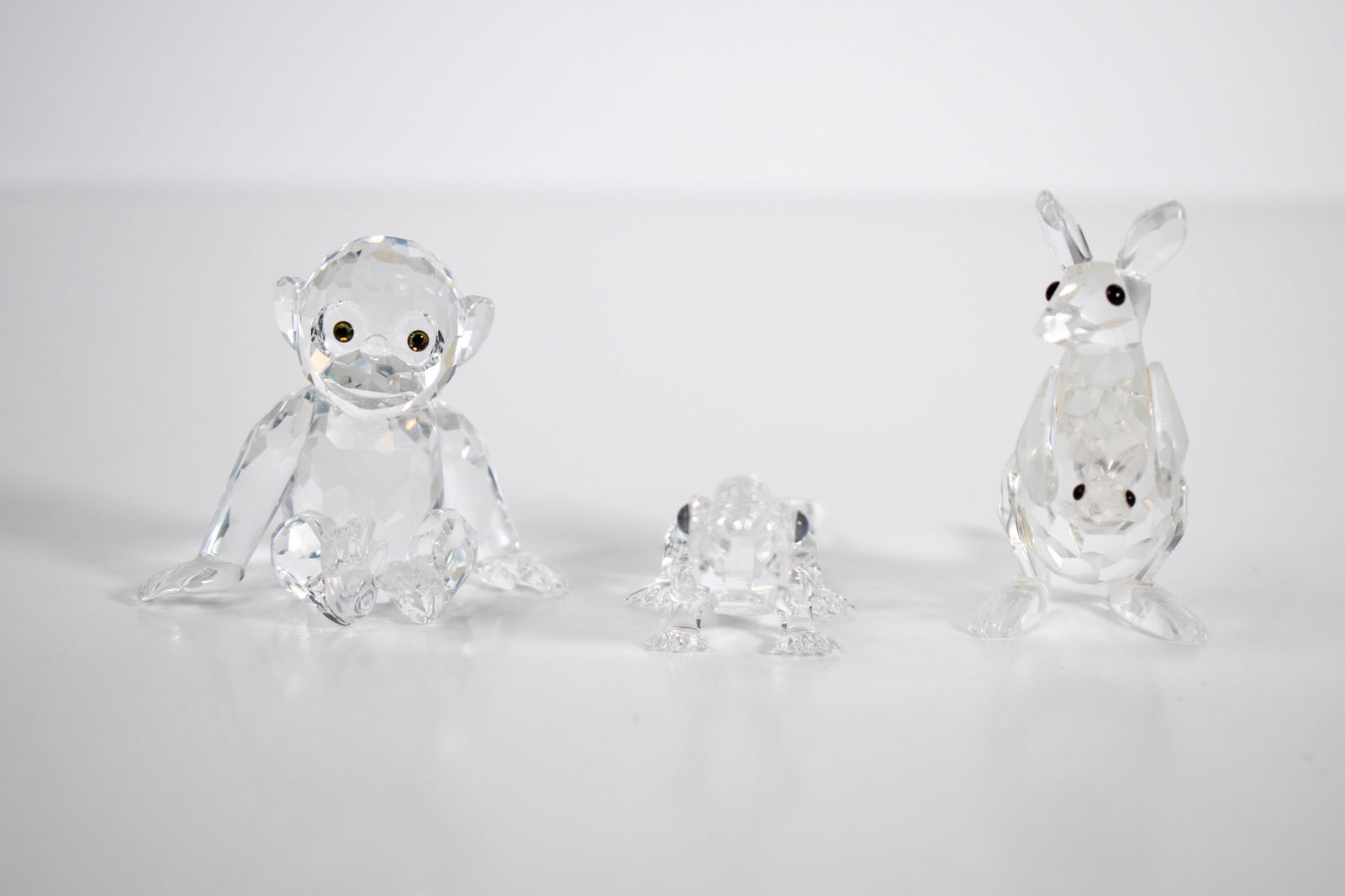Swarofski Monkey and Crystal Grouping: Swarofski Monkey and Crystal Grouping Approximately 2.5"H ****We Offer In-House Shipping***