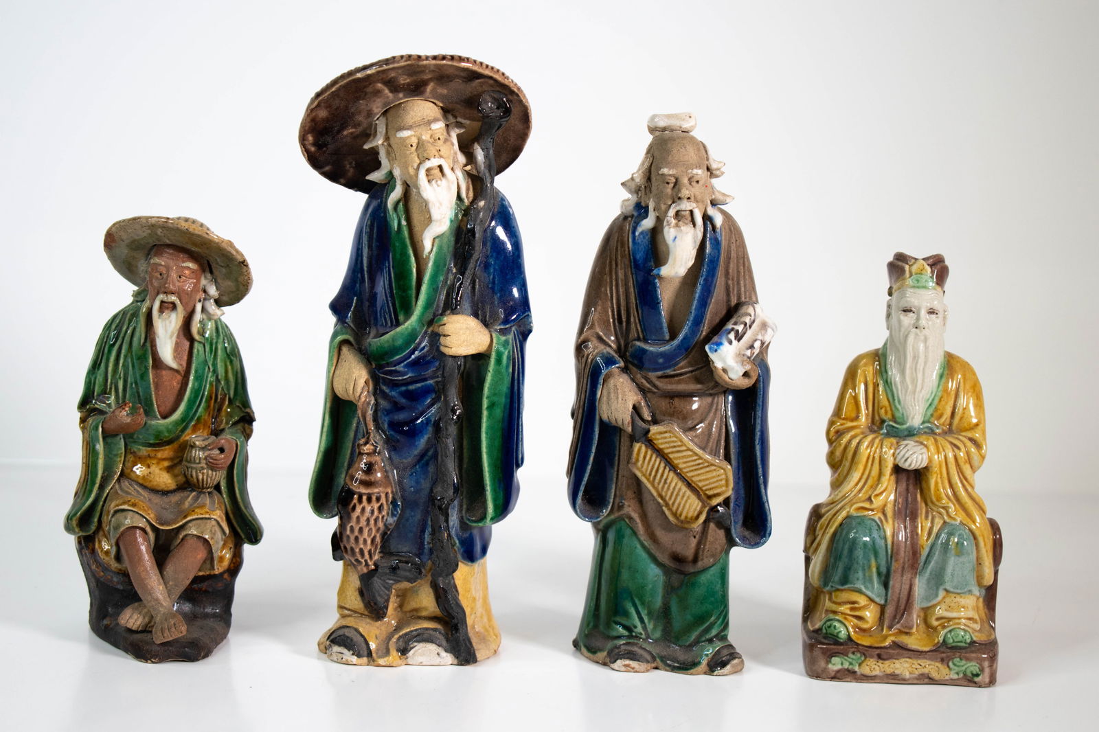 Chinese Mud Men: A nice collection of Chinese Mud men. Height 8" ****We Offer In-House Shipping***
