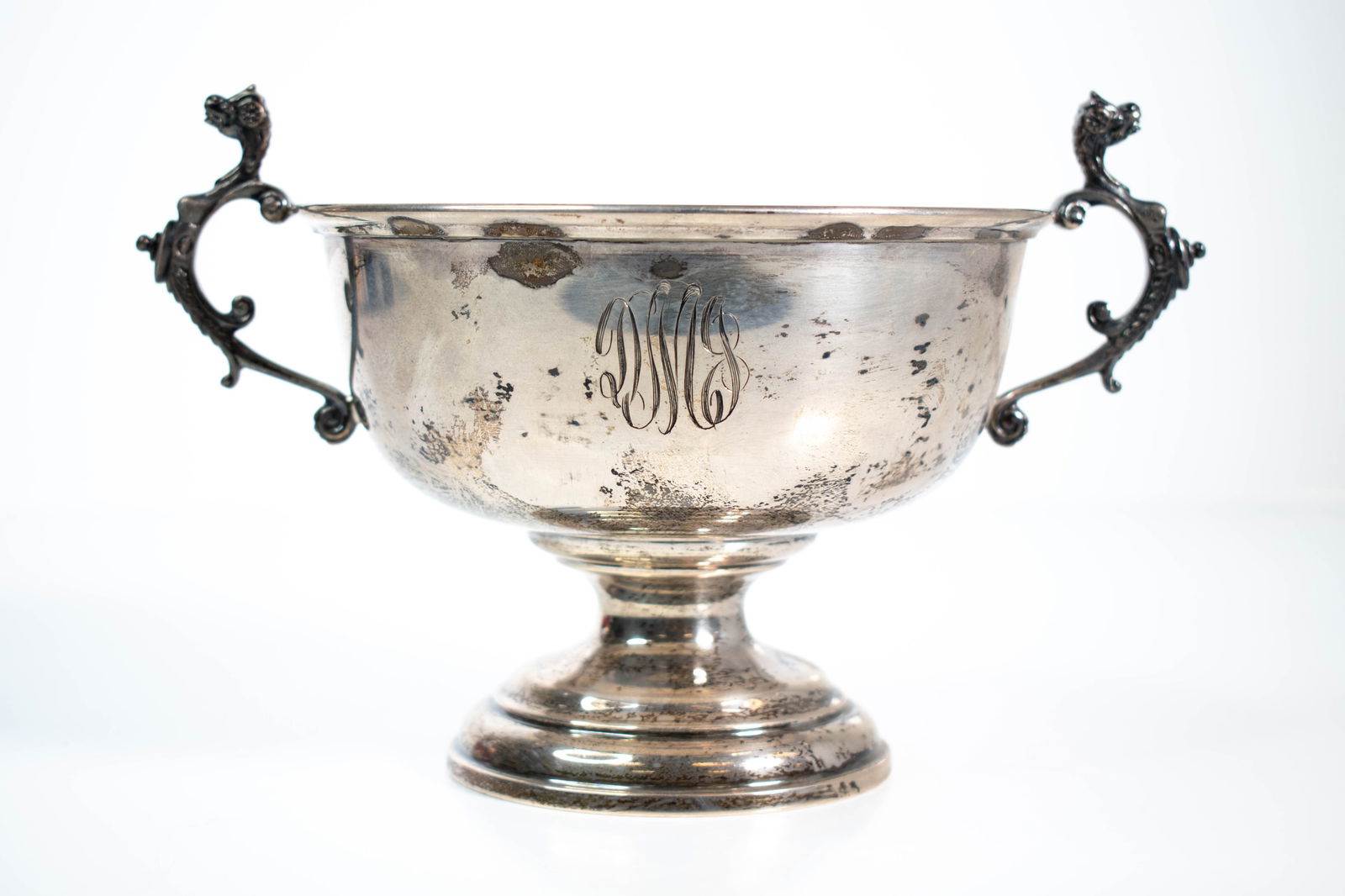Reed & Barton Sterling Silver Compote / Loving Cup: Monogrammed. Weight ****We Offer In-House Shipping*** Approximately 8.5"W 5.5”H approx. 12.95OZT