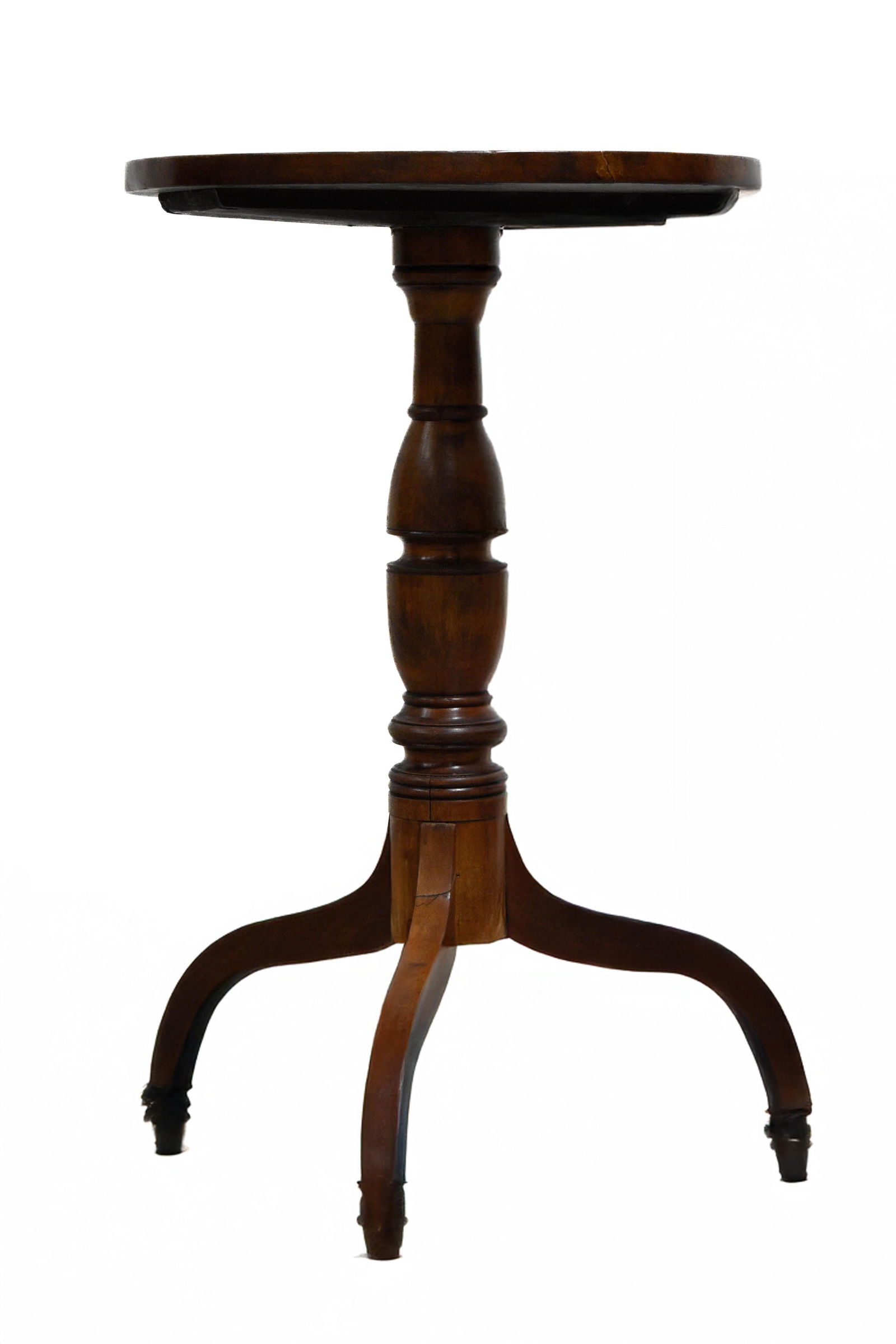 Antique 19th Century Candle Stand: A fine antique candle stand, circa 1840-1870 in an old finish with great patina