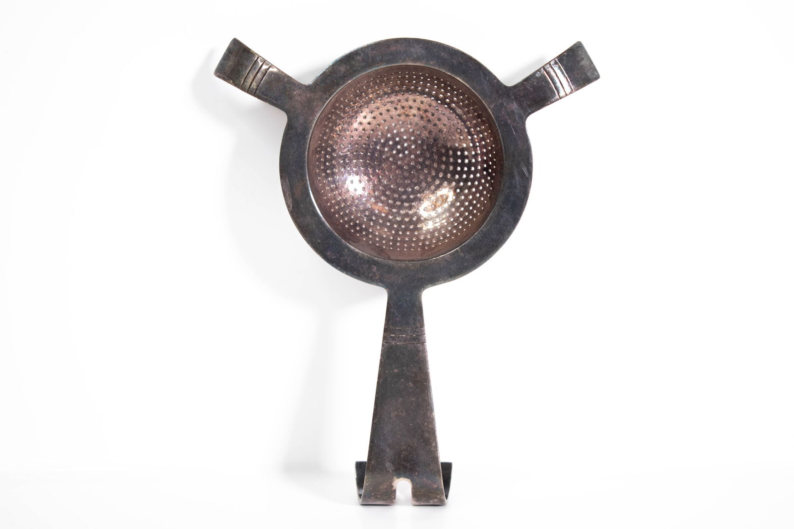 Christofle Silver Plated Tea Strainer: A fine and signed, Christofle tea strainer ****We Offer In-House Shipping*** Approximately 5"L