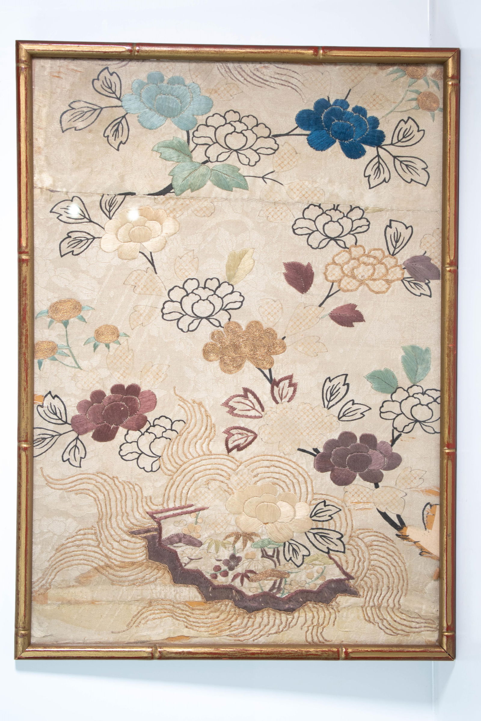 Antique Japanese Embroidered Silk Panel (1 of 5)