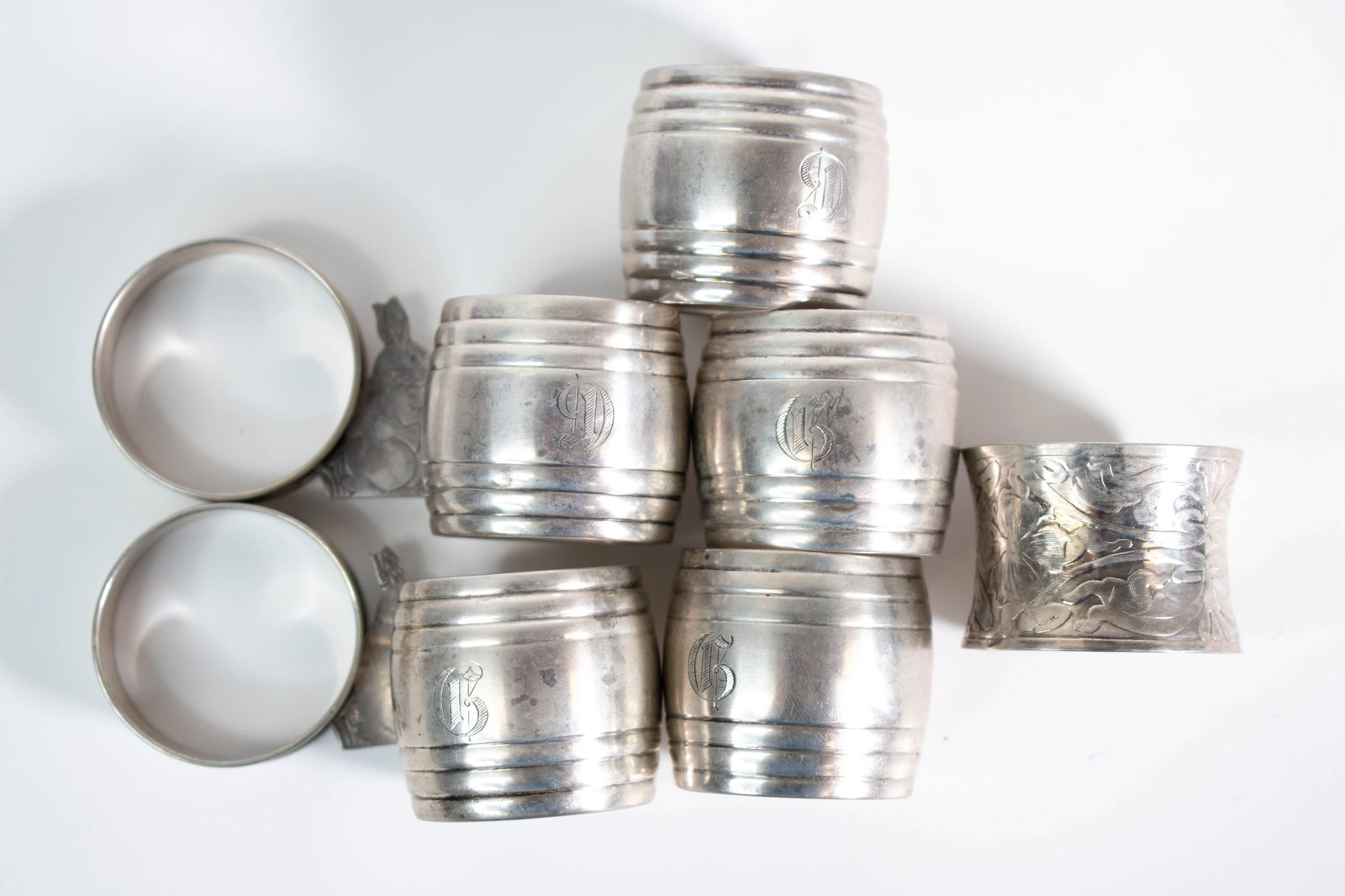 Sterling SIlver Napkin Rings (1 of 6)