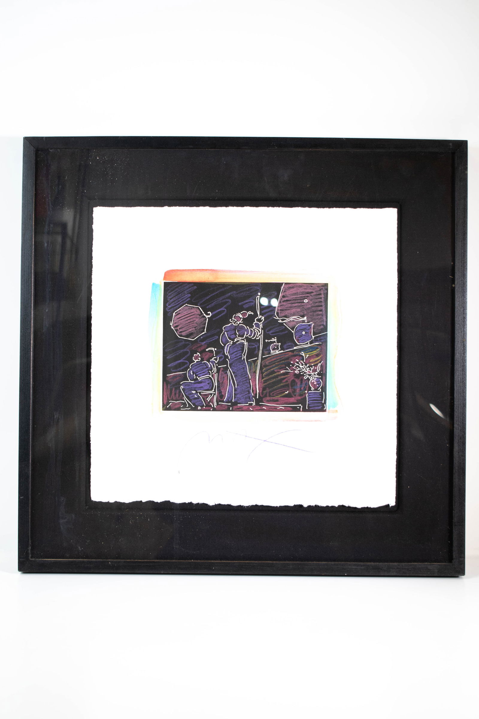 Peter Max Etching 'Dream Seven' Signed Dated 2000: A fine rare Peter Max pencil signed front. Also extra art and signed a second time on the reverse. Titled" Dream Seven: Sacred Geometry Vista # 11. Height 20" Length 20.5" ****We Offer In-House Shippi