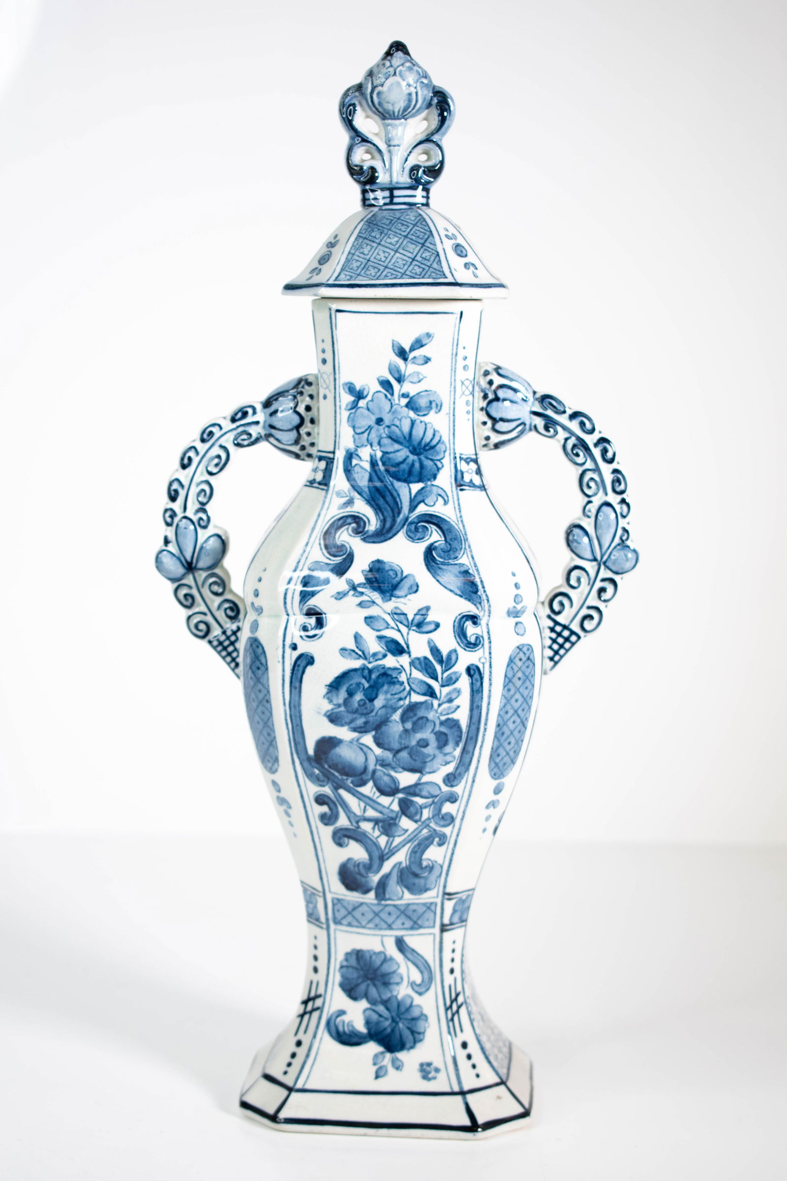 Antique Dutch Delft Blue and white Vase 19th C (1 of 9)