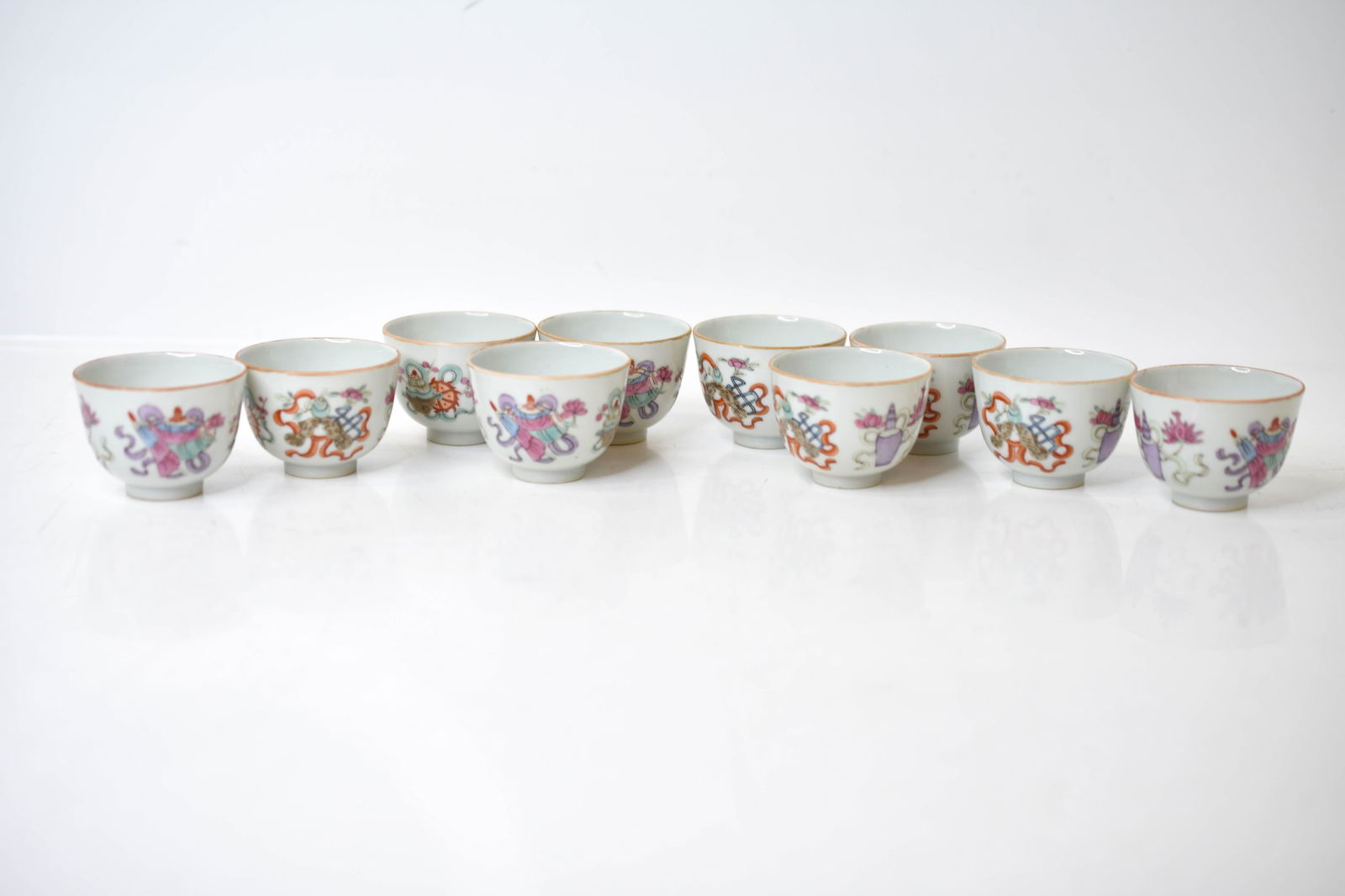 Chinese Porcelain Famille Rose Cups (1 of 7)