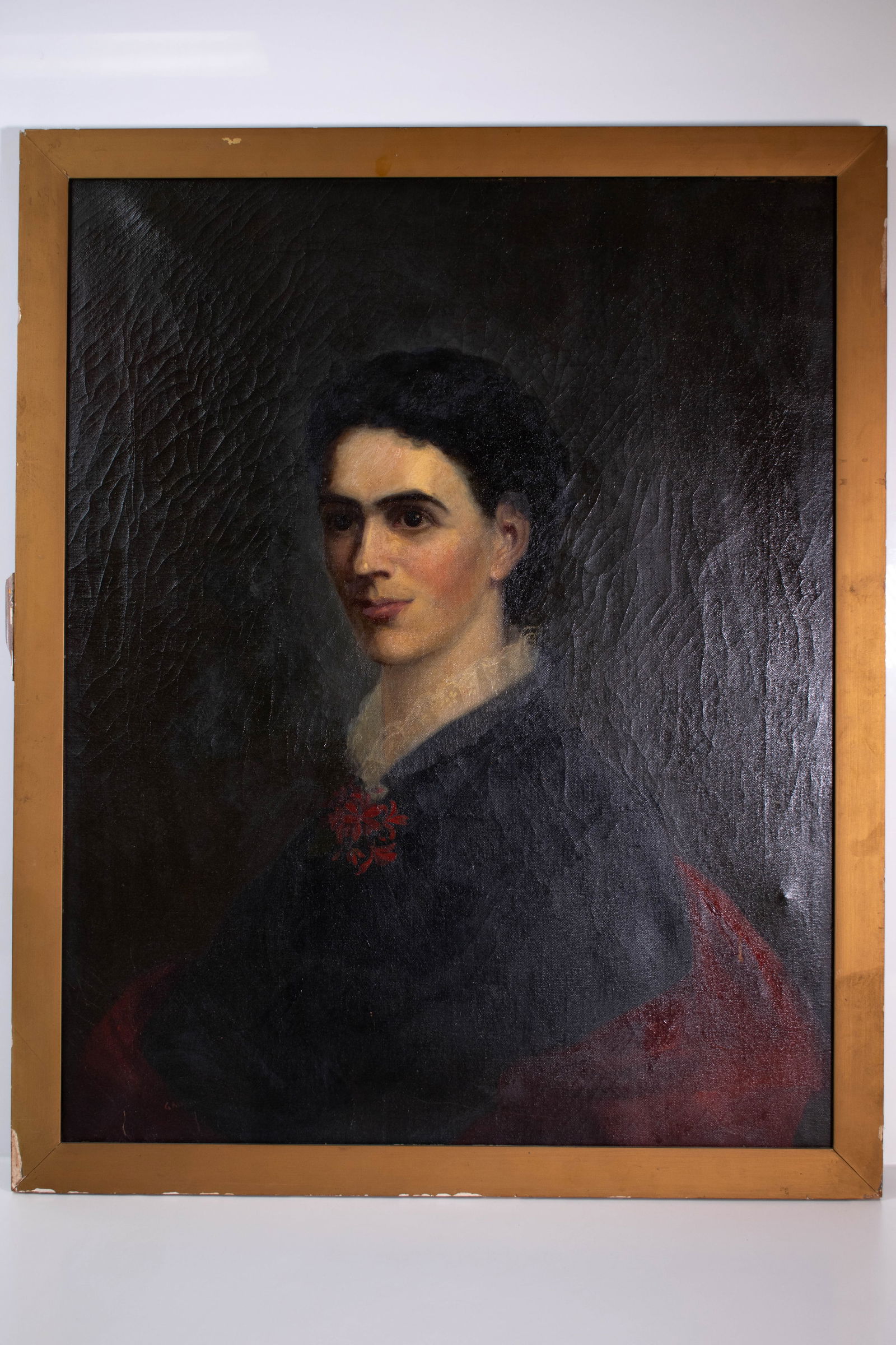 Early Oil on Canvas Portrait Painting Easton, PA: A fine early and formal portrait from the history of Easton, Pa. Circa 1820-1840. Height 33" Length 27" ****We Offer In-House Shipping***