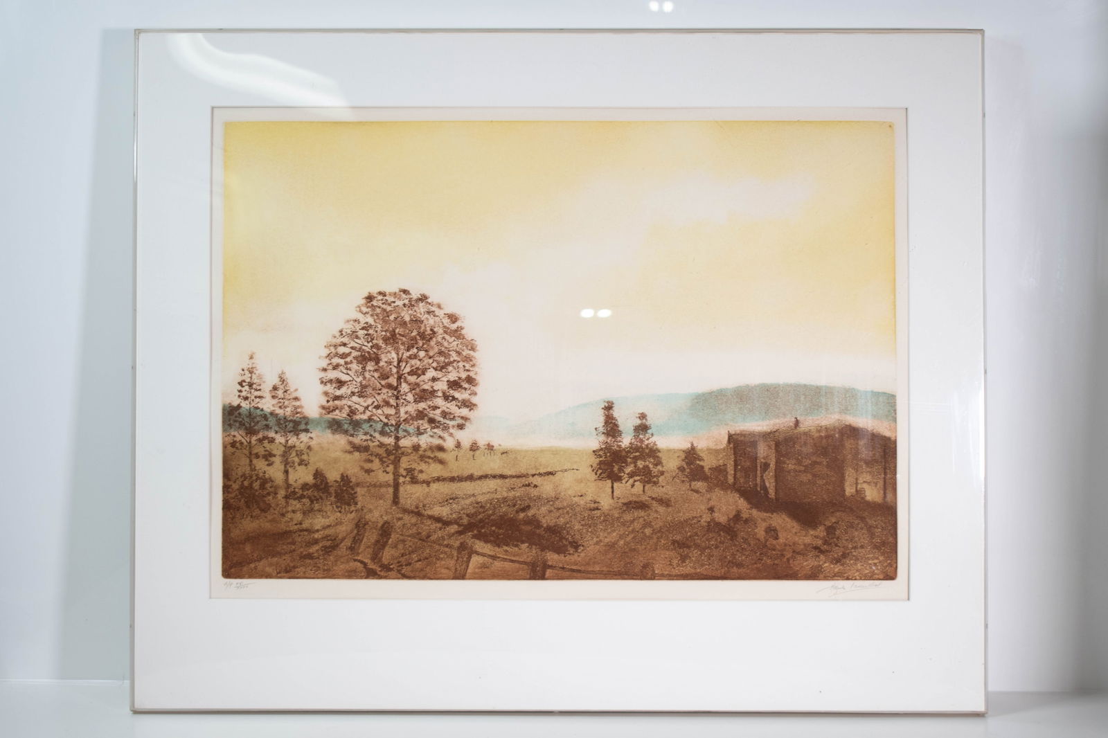 Hank Laventhal Aquatint Etching Artist Proof: A nice looking Aquatint etching. Artist Proof # 16 of 35. Born 1927. Height 24" Length 30" ****We Offer In-House Shipping***