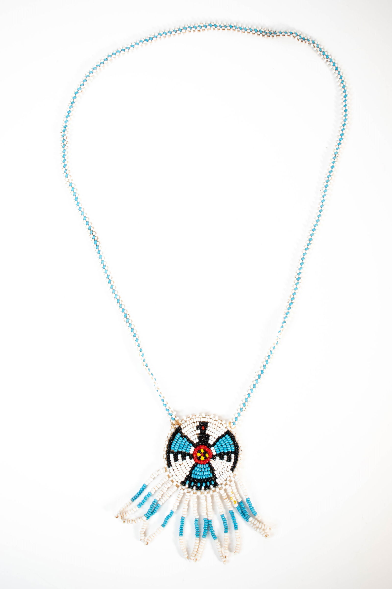 Native American Thunderbird Beaded Necklace: From a local estate. ****We Offer In-House Shipping***