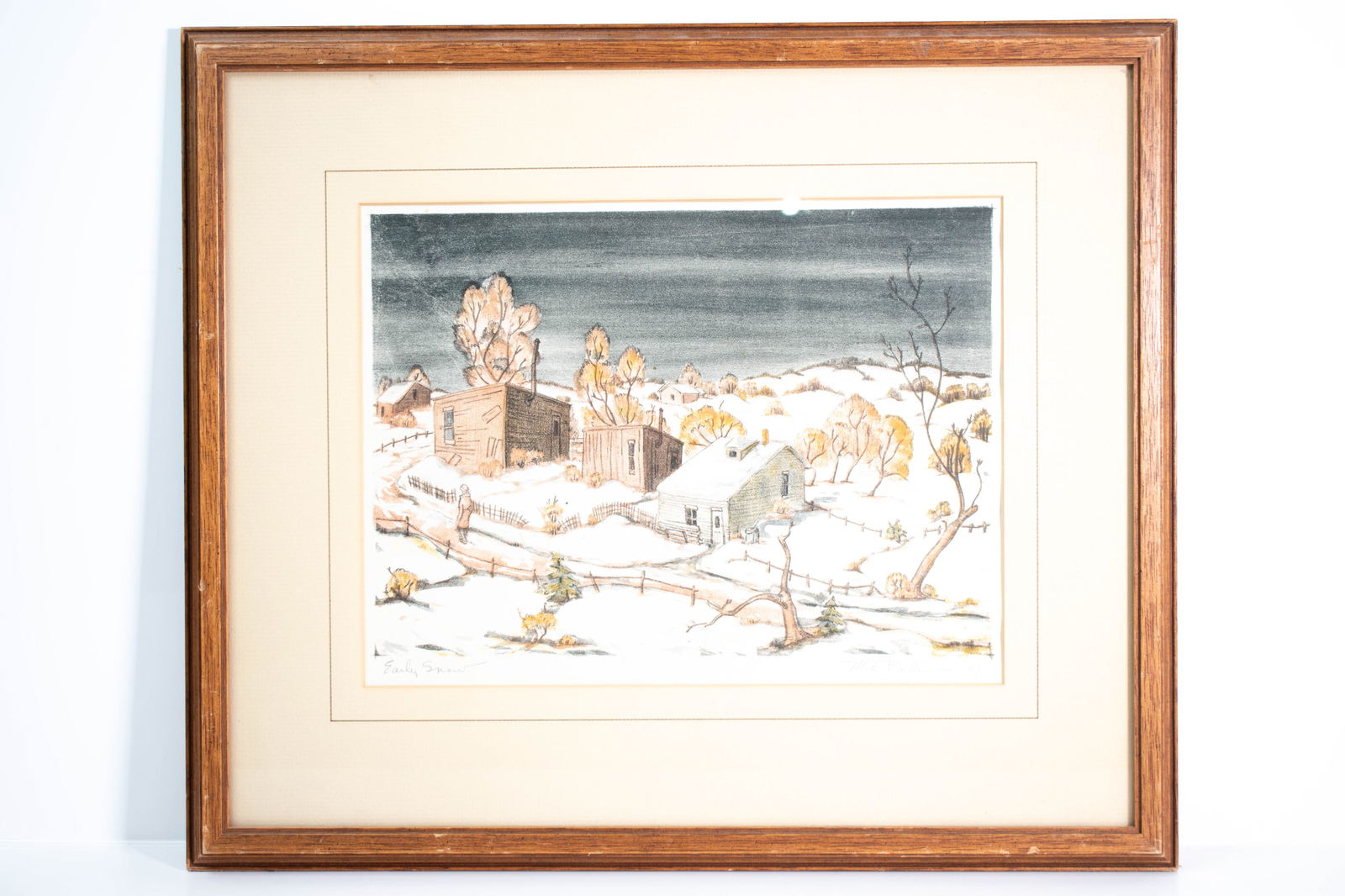 ME Ballinger Watercolor / Sketch Landscape 1941: Signed and dated 1941. Height 17.5" Length 20.5" ****We Offer In-House Shipping***