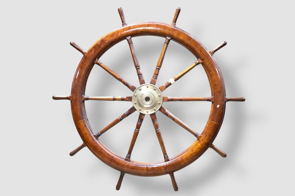 Ship's Rudder or Wheel 19th Century 66" (1 of 6)